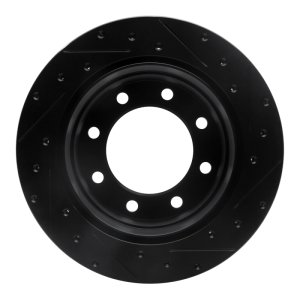 Chevrolet Express 3500 Brake Rotor (1) - Rear Left - R1 Concepts - Drilled & Slotted - Black - `01-`10